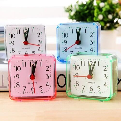 Small Square Crystal Alarm Clock Creative Cute Alarm Clock Bedroom Bedside Office Electronic Clock