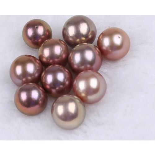 Fashion Natural AA 12-13mm dark purple round loose beads no hole for jewelry making