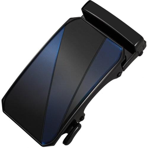 High Quality Blue Black Belt Buckle Head Mens Alloy Automatic Buckle For 3.5CM Width Cowhide Ratchet Leather Belt