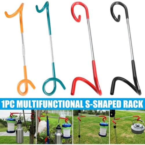 Stainless Steel Camping Hook Lamp Hanging Pole Hanger Outdoor Camping Equipment Portable Best Price