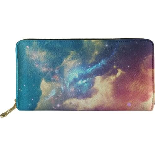 2020 New Fashion Leather Ladies Wallet Woman Clutch Starry Sky Printing Ms Credit Card Holder Money Bags Lady Bag Woman Clutch