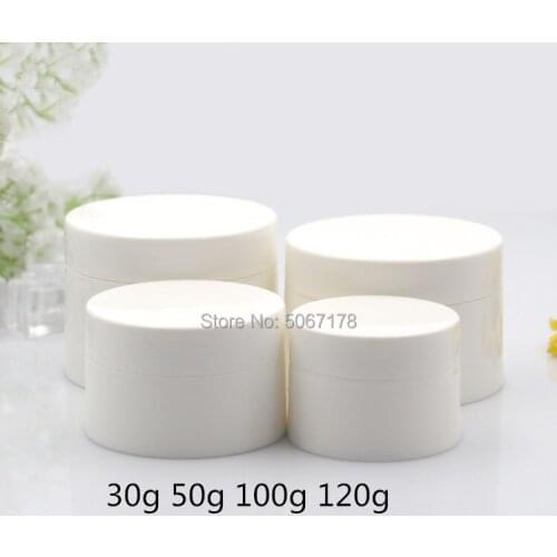 Smooth White Refillable Bottles Plastic Empty Makeup Jar Pot Travel Face Cream/Lotion/Cosmetic Container Travel Accessories