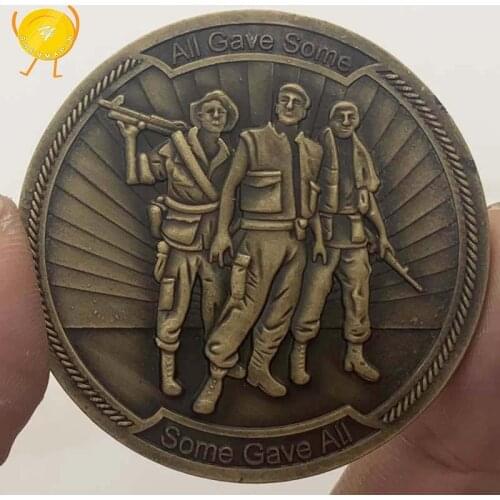 Vietnam War Veterans Commemorative Coin 58479 Code Sniper Veteran Honor Badge Ancient Bronze Coins Collectibles