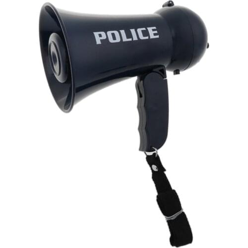 Pretend Police Officer Toy Megaphone W Siren Sounds Role Play Detective Game