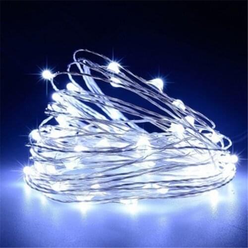 Christmas Wreath Decoration 1/2/3M LED Fairy Tale Garland String Lights Christmas Gifts 2021 New Year Decoration Xmas Decoration