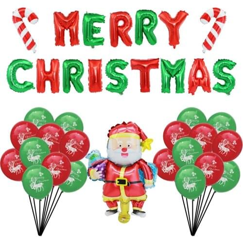 Merry Christmas Foil Balloons Banners Santa Claus Deer Ballon Snowman Globos Xmas 2022 Christmas Decorations For Home New Years