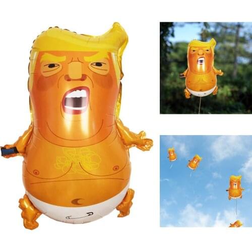 Funny Angry Trump Balloon Shiny Aluminum Foil Balloons Mini Interesting Toy Parties Pinata Gag Gifts Novelty