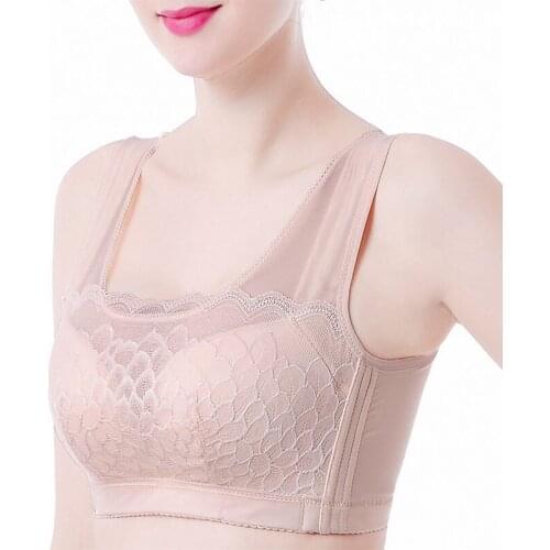 Lady False Breast Pocket Bra After Surgery Bra Women Breast Cancer Push Up Lingerie Cotton and Non Steel Ring Bra D-1025