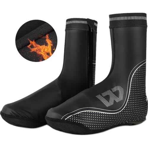 1 Pair Outdoor Cycling Shoe Covers Windproof Waterproof Thermal Warm Overshoes Mountain Bike Booties