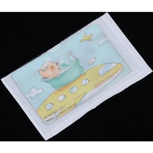 12Pcs Self-Adhesive Plastic Card Pockets Holder Label Sticker for Organizing and Protecting (Transparent)