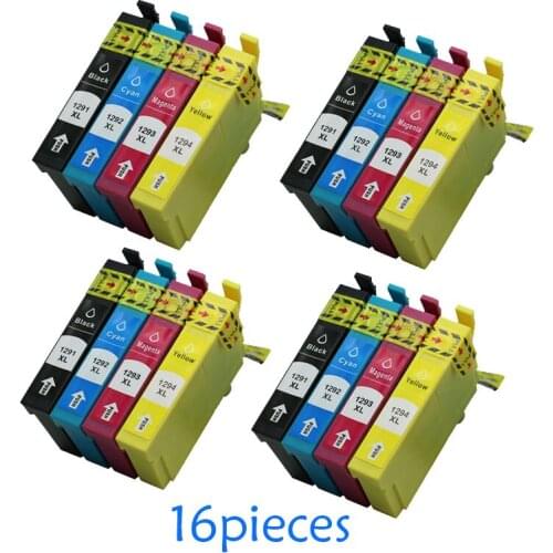 16PCS Compatible For Espon T1291 Ink cartridges for Epson cartridge T1291 Stylus SX235W SX-235W SX 235W printer inkjet with chip