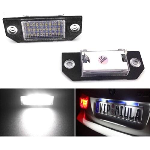 2pcs Auto light led license plate frame holder light tail light car styling fit for Ford Focus Mk 2 C-Max car accessorie