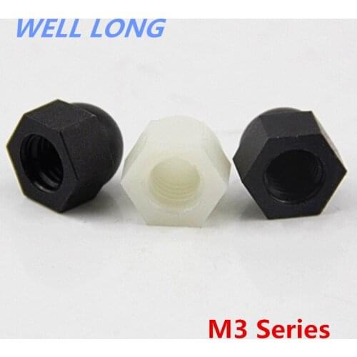 25pcs/lot M3 Nylon Nuts Acorn Nuts Plastic Nuts Decorative Nuts