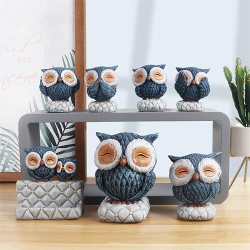 3pcs Animal Statues Home Decoration Accessories Desktop Ornaments Modern Resin Sculptures Living Room TV Cabinet Decor Figurine