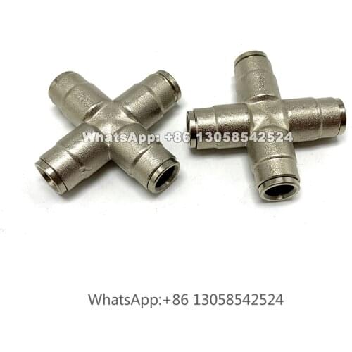 3/8" Quick Coupling Slip Lock Four Way Connector, Slip Lock Cross Connector, Misting System Connector