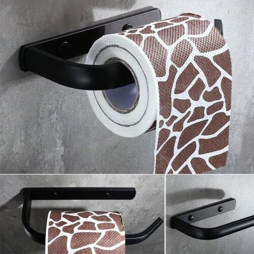 Hotel Bathroom Space Aluminum Roll Paper Holder Home Toilet Towel Wall-mounted Rack