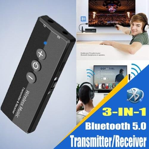 VIKEFON 3 IN 1 Bluetooth Receiver Transmitter Stereo Bluetooth 5.0 4.2 Audio AUX 3.5mm Jack For TV PC Car Kit Wireless Adapter