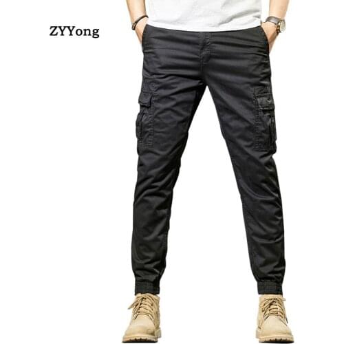 2020 New Cargo Pants Men Military Pants Cotton Many Pockets Stretch Flexible Man Casual Trousers Plus Size 29- 38