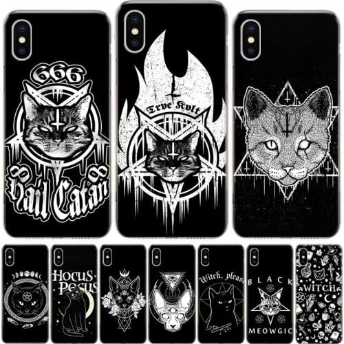Cool Witch And cat Custom Phone Case For iphone 12 MIni 11Pro MAX XS 8 7 6 6S Plus X 5 5S SE XR SE 2020 Cover Shell Coque