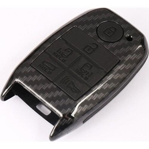 Carbon fiber ABS 6Button Keyless Entry Smart Key Case Cover For Kia Sedona/Grand/Carnival/Sorento Car Styling L498