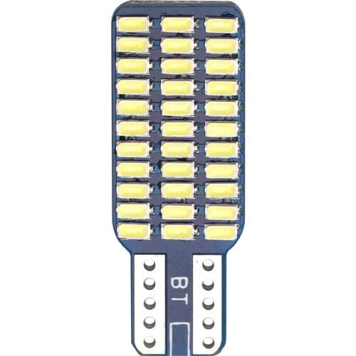 1PCS Decoded LED W5W Single Side Wide Light Rear Tailbox Lighting Plate Lamp T10 3014 33 Luggage Compartment Lights 12V Pc Board