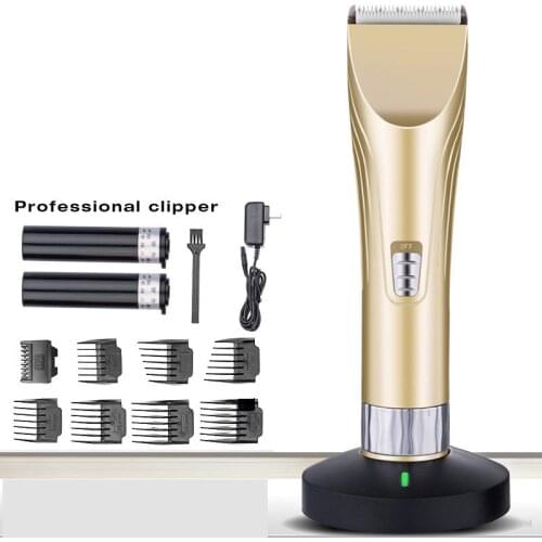 Electric Hair Clipper Professional Rechargeable Hair Trimmer Ceramic Blades Salon Barber Hairdressing Tools Mens Haircut Machine