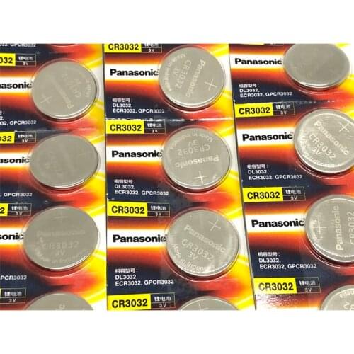 50pcs/lot Panasonic CR3032 CR 3032 DL3032 ECR3032 3V Lithium Battery Button Coin Batteries Cell for Car Key Remote Control Alarm