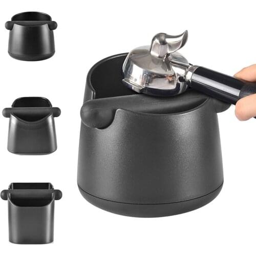 Coffee Knock Box Espresso Grounds Container Coffee Residue Bucket Grind Waste Bin with Rubber Bar for Barista Sediment Dump Bin