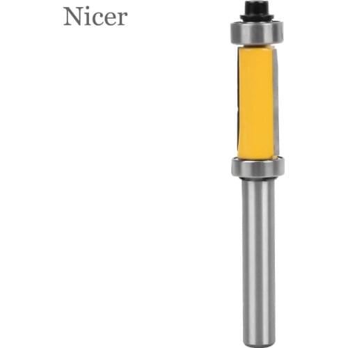 8mm Shank Flush Trim Router Bit Pattern Bit Top Carbide Alloy Bottom Bearing 5/8" Blade Template Wood Milling Cutter Carpenter