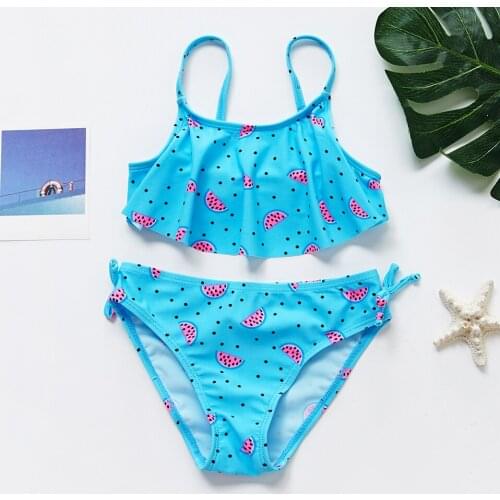 For 2~8Year Baby Girls Swimsuit New 2020 Girls Swimwear Watermelon print Children Swimwear Lovely Kids Beach wear-ST193