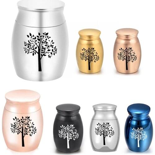 Small Keepsake Urn for Human Ashes Mini Cremation Jar Life Tree Memorial Pet Dog Cat Keepsake Jewelry Ashes Holder Steel