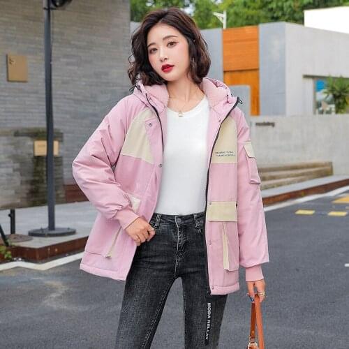 Fashion New Thick Warm Plush Inner Linner Parka Women Mid-length Korean Loose Slim Outer Wear Winter Cotton Jacket Female JD1797
