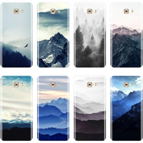 Soft TPU Case For Samsung Galaxy C5 C7 C9 Pro Case Ultra thin Travel Mountain Silicone Phone Cases For Samsung C5 C7 C8 Cover