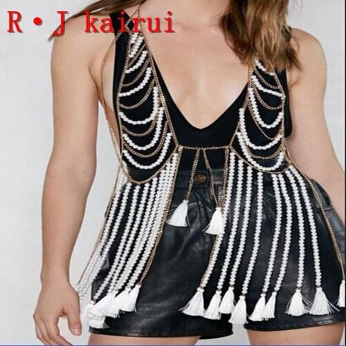 New RJPE19 Fashion Women Handmade Imitation Pearls Necklace Chains White Plastic Pearls Top Costume Pearls Jewelry 2 Colors