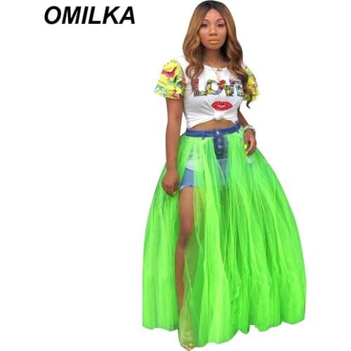 OMILKA Denim Skirts For Women