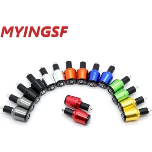 Pair MTB Bike Handlebar Grips Bar End Cap 22mm Plug Motorcycle Dar Counterweight grips ends For Kawasaki Grip End Suit For