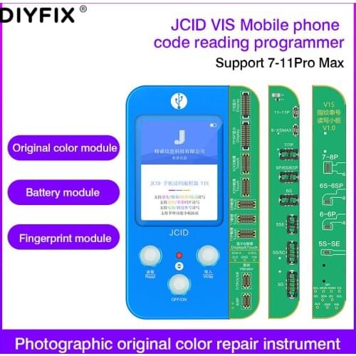JCID V1S Mobile phone Code Reading Programmer For iPhone 7 8P X 11 PRO MAX Original Color Touch shock Battery Fingerprint Repair