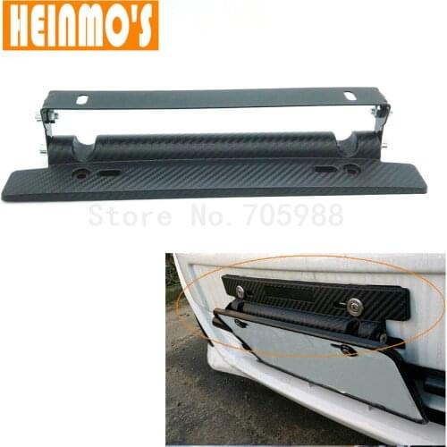 New JDM Adjustable Carbon Fiber Style Registration Plate Holder Tilt License Plate Frames Frame For Most Cars