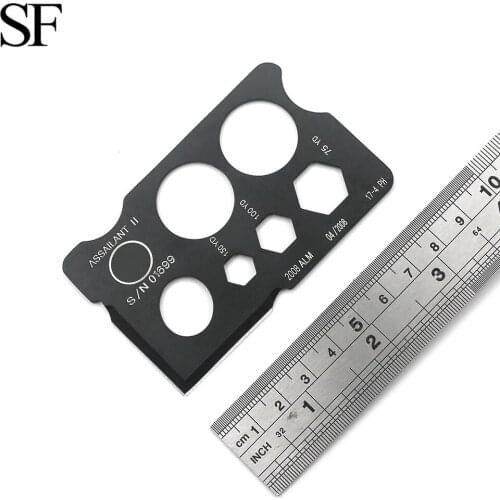 SF Outdoor EDC Portable Multi-Function Blade Tool Card 440 Material Free Nylon Sleeve 2008ALM 04/2008 17-4PH 150YD 100YD 75YD