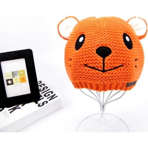 New Brand Boys Girls Hats 3 Sizes Kids Autumn Winter Cartoon tiger Hat Bonnet Enfant For Children Baby Kids Muts