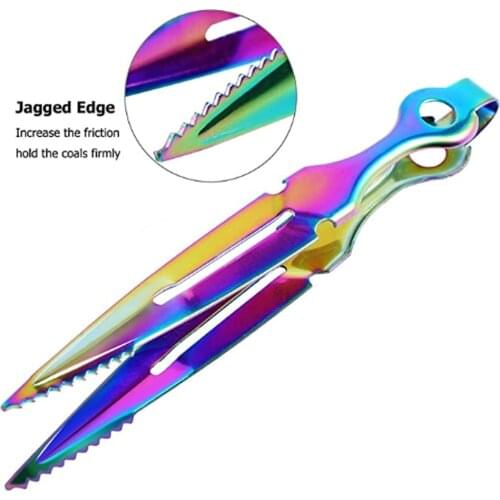 1Pcs Stainless Steel Hookah Tongs Clip Length 230mm Chicha Charcoal Holder Shisha Tong Accessories Shishia Cigarette Tobacco