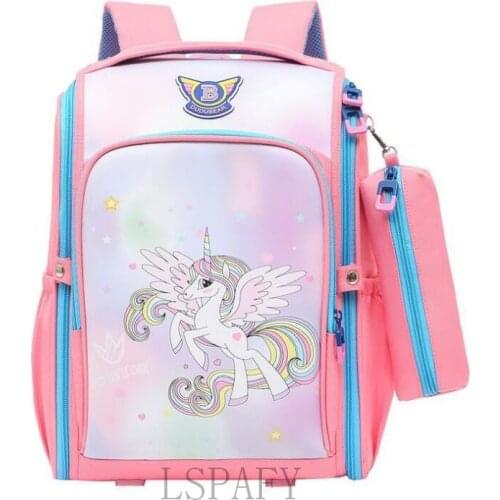 3D Cartoon Unicorn Kids Schoolbag High Quality Polyester Boys Girls Backpack Mochila All Open Design School Backpack