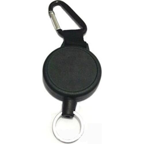 Heavy Duty Retractable Key Chain & Badge Reel Holder Carabiner Clip - Swivel-Back Extractable - Great for Swipe ID Cards or US