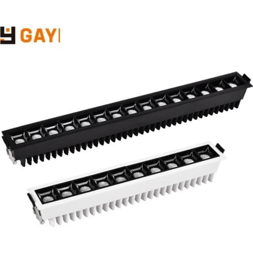 LED Recessed Downlight for Living Room Aisle Light Single Row Long Square LED Ceiling Spot Light Dimmable 2W 4W 10W 20W 30W