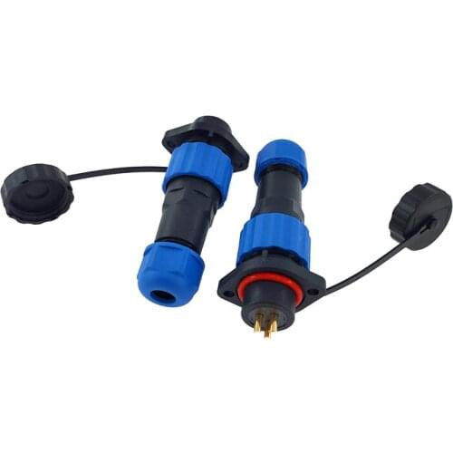 1PCS SP16 Waterproof Flange connector 2/3/4/5/6/7/9 pin IP68 power cable connector Male plug and Female socket