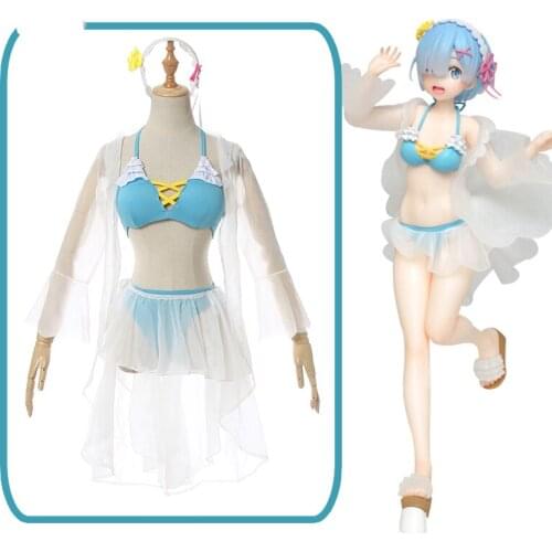 Anime Re:Life In A Different World From Zero Rem Sailor Suit Sexy Swimsuit Cosplay Costume Women Halloween FreeShipping 2020 New