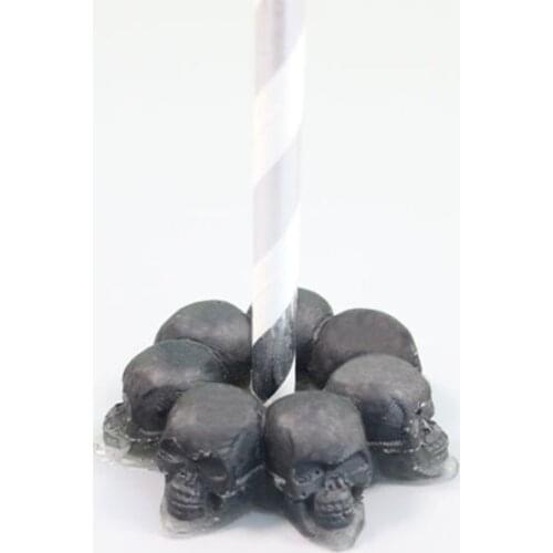 2020 New Design Straw toppers silicone mold skull straw toppers silicone mould DIY resin silicone straw toppers mold
