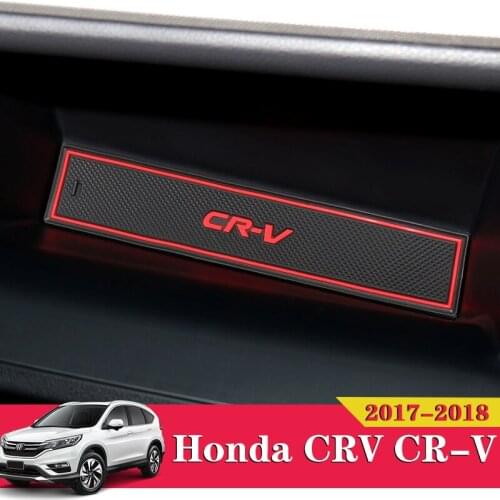 21Pcs Car Accessories Inner Gate Slot Pad Non-Slip Cup Mats Anti Slip Door Groove Mat Interior For Honda CRV CR-V CR V 2017 2018