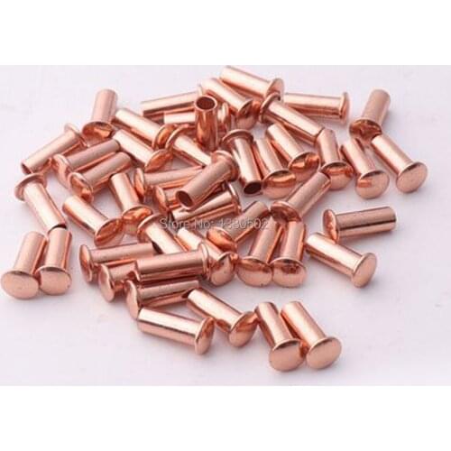 50sets 4*7mm Rose Gold Color Metal Nail Single Rivet For Book nail scrapbook