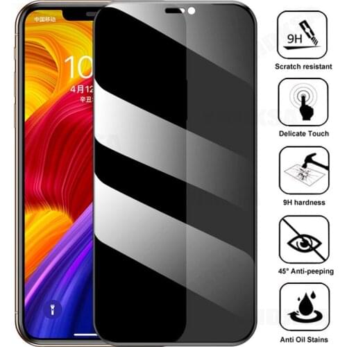 200D Anti Spy Tempered Glass For iPhone 12 mini 11 Pro XS Max X XR Privacy Screen protector iPhone 7 8 6 6S Plus 5 SE 2020 Glass